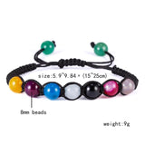 Vintage Beads Bracelet Seven Chakra Natural Stone Leather Women Handmade Jewelry Woven Bracelet & Bangles Fashion Accessory
